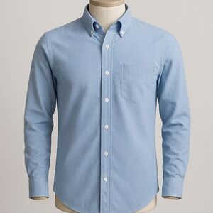 Tommy Hilfiger Boys Light Blue Button‑Down Shirt – Size 18